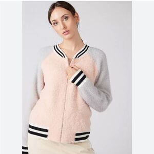 NWT Blue B. Plush Detail Jacket with Raglan Sleeves and Zip Closure